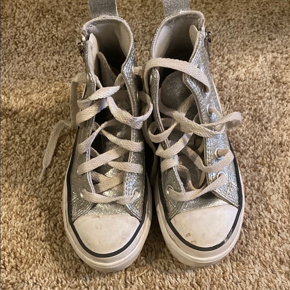 Converse glitter platforms sz 11